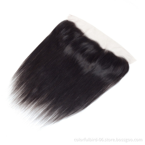 Free Sample Straight Virgin Hair 13*4 frontal straight human hair Extensions Double Drawn Italian hair Weave